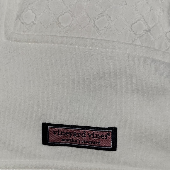 Vineyard Vines Eyelet Shep Shirt 1/4 Zip White Size Medium New Without Tags $125 - Picture 4 of 8